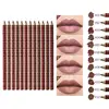 NEW 12Pcs/Set Pencil Lipstick Set Pen Matte Lip Liner Long Lasting Makeup Pens Easy To Wear 2