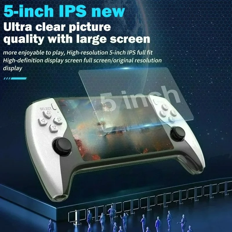 Neue SF3500 Retro-Handheld-Spielkonsole mit Linux-System, 5,0-Zoll-IPS-Bildschirm, 3000-mAh-Akku, tragbarer Taschen-Videoplayer, Spiele_voghion.com