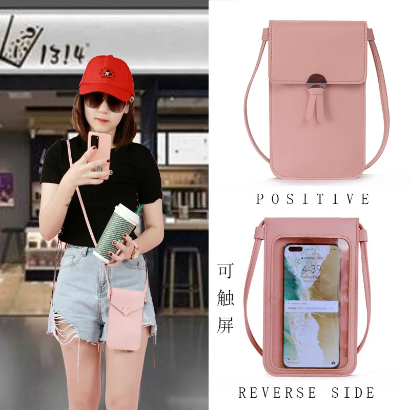 

New Women's Bag Transparent Touchable Screen Single Shoulder Women's Bag Crossbody Bag Girls Fashion Versatile Mobile Bag