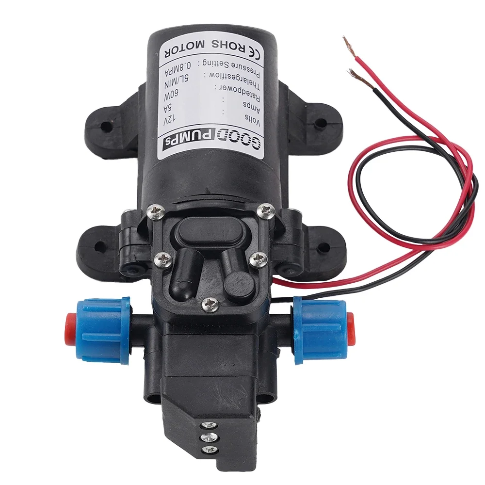 Marine Water Pump 12V 60W High Pressure Electric Water Pump Self Priming Pumps Automatic Flow Switch Auto Diaphragm Water Pump Small Agricultural