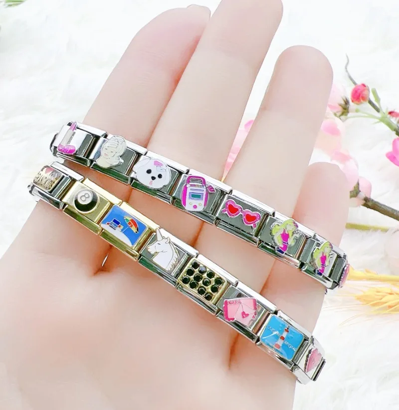 CONCEPT 2024 Fashion Gift for Mom Charm Italian Links Fit 9mm Bracelet Making Present for Mummy DIY Jewelry BT001-1