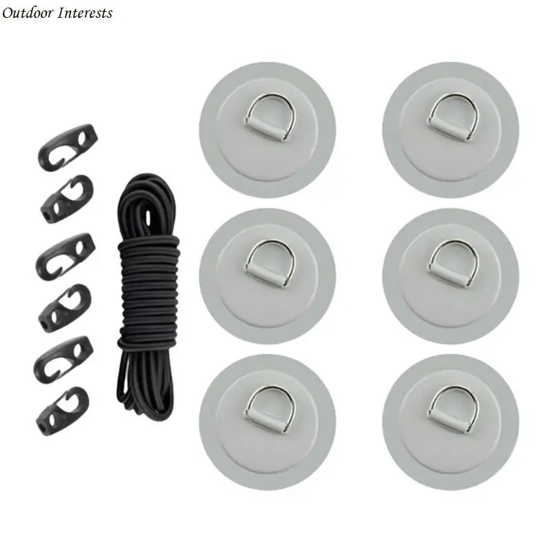 스테인레스 스틸 D 링 PVC 패드 방수 해양 하드웨어 D 링 팽창 식 보트를위한 안전 잠금장 서핑 보드 카약 400C