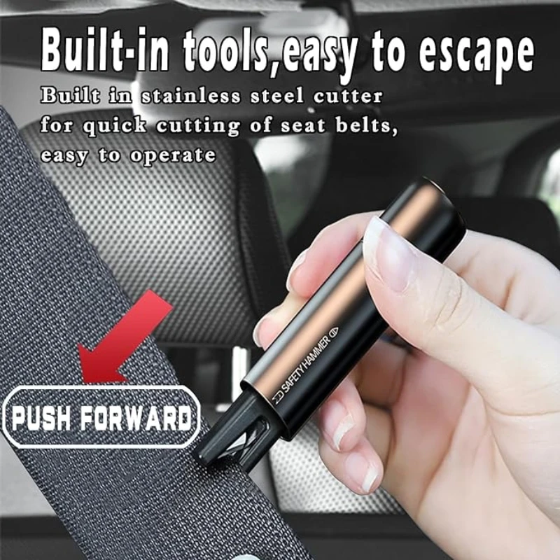 Emergency Vehicle Escape Tool with Window Breaker and Seatbelt Cutter