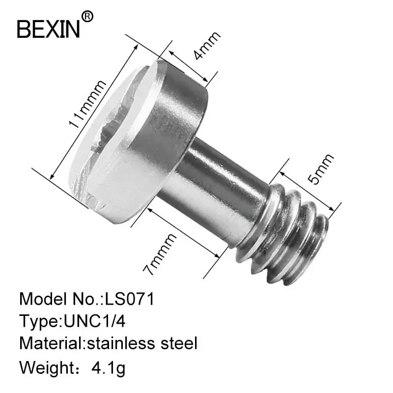 BEXIN ringless 1/4 screw is made of iron or stainless steel for Quick release plate DSLRS camera photography tripod camera quick release plate