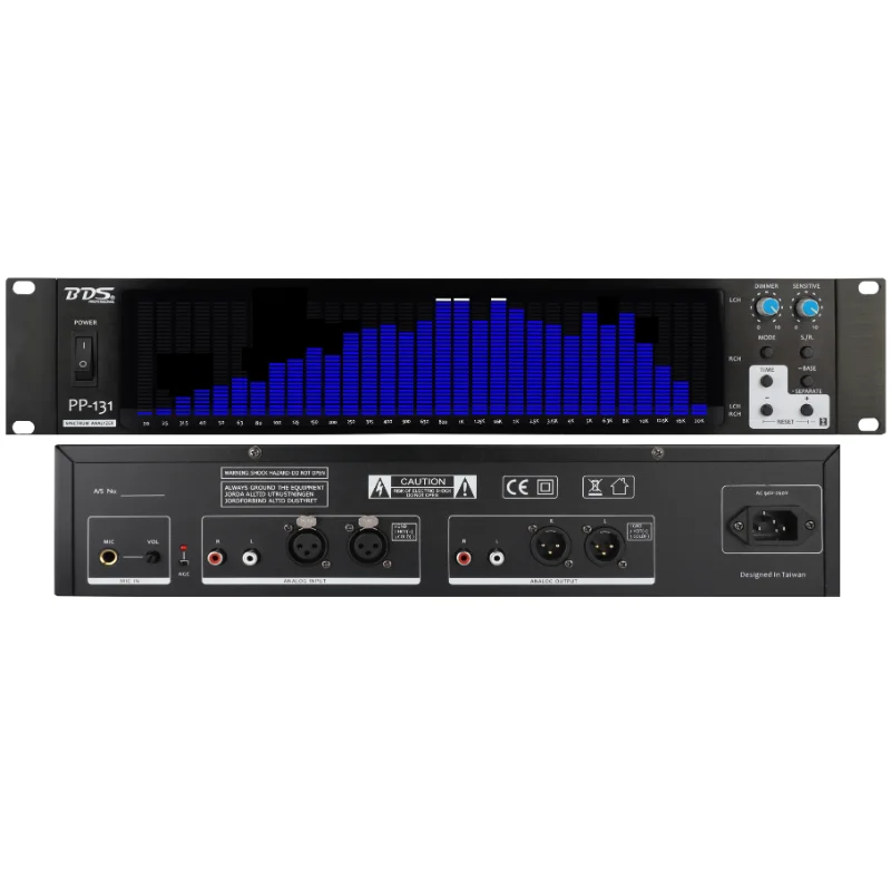 BDS PP-131 Rackmount 2U Spectrum Display Equalizer Audio Level Power Amplifier Spectrometer