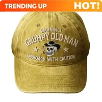 Casquette de baseball brodée personnalisable avec motif « Vieil homme grincheux », casquettes de baseball amusantes et ajustables en coton pour hommes et femmes 1