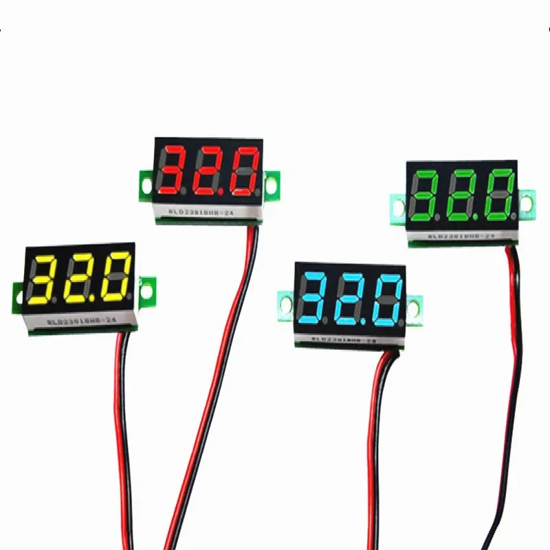 

1PC Voltage Meter DC LED Voltmeter 0-30V Auto Car Mobile Power 0.28 inch Digital Motorcycle Tester Detector 12V Red Green Blue