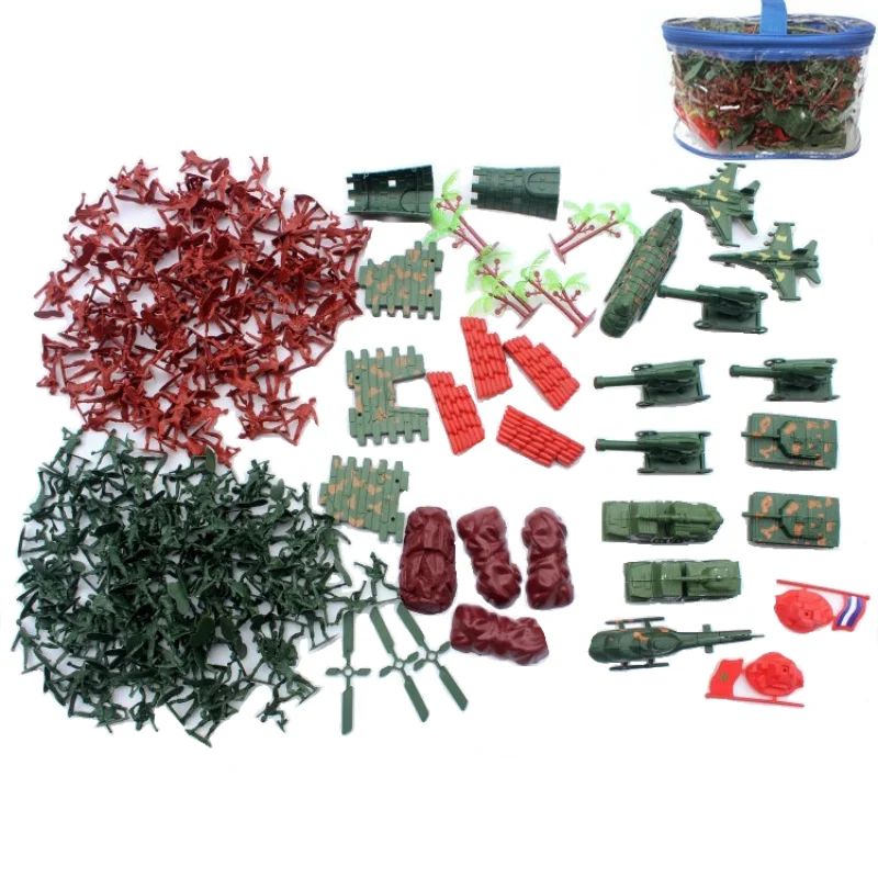 270 Pcs Plastic Soldier Toys Set 4cm Military Tank Model Plane