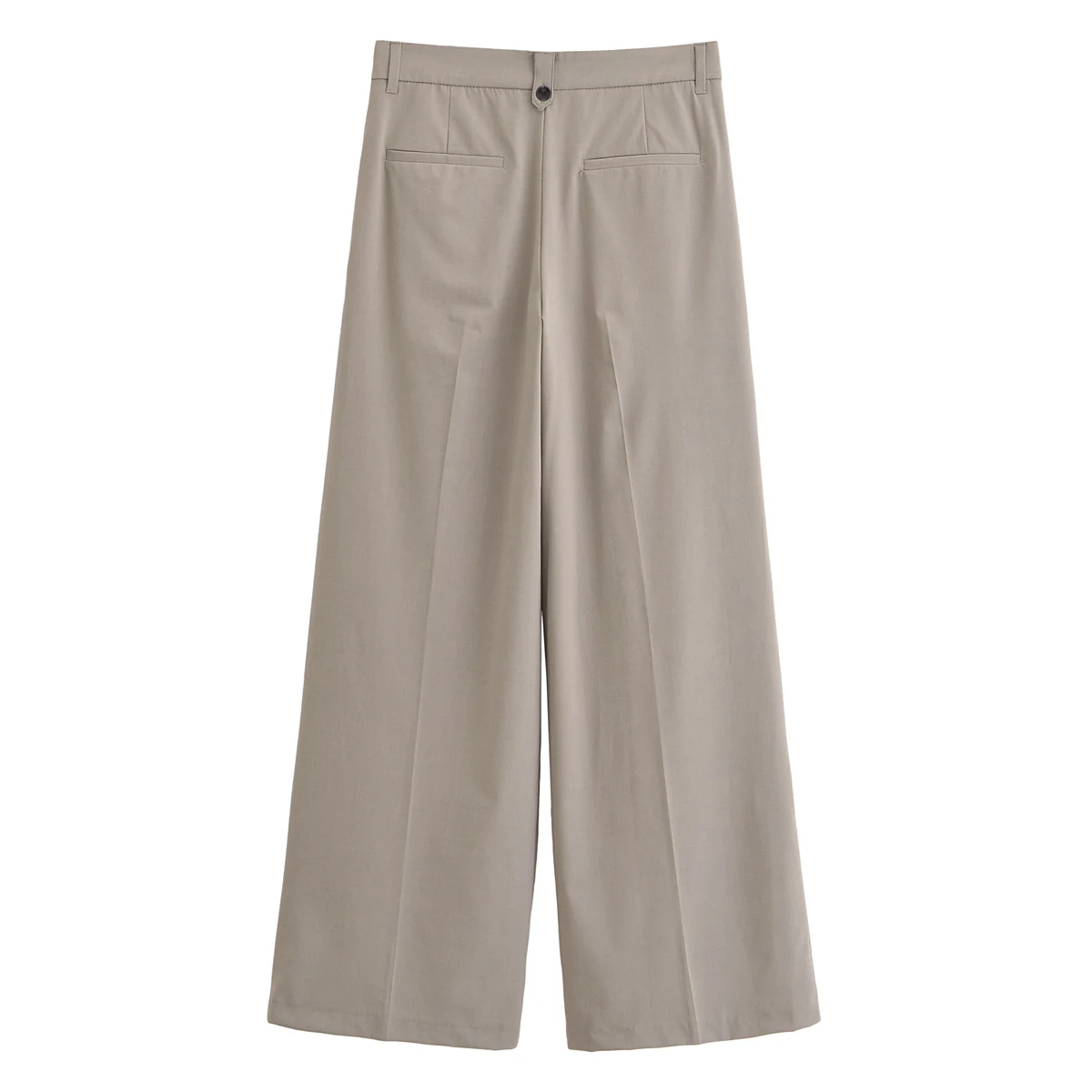 Tangada Women Black Wide Leg Suit Pants Trousers Lady Pants 6P0109
