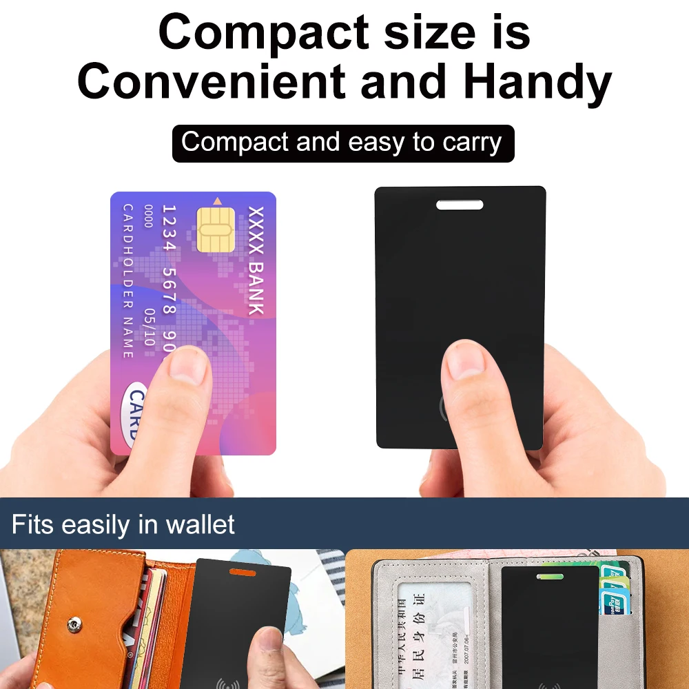 Wireless Charging Waterproof GPS Locator Card for Android - Works with Google Find My App