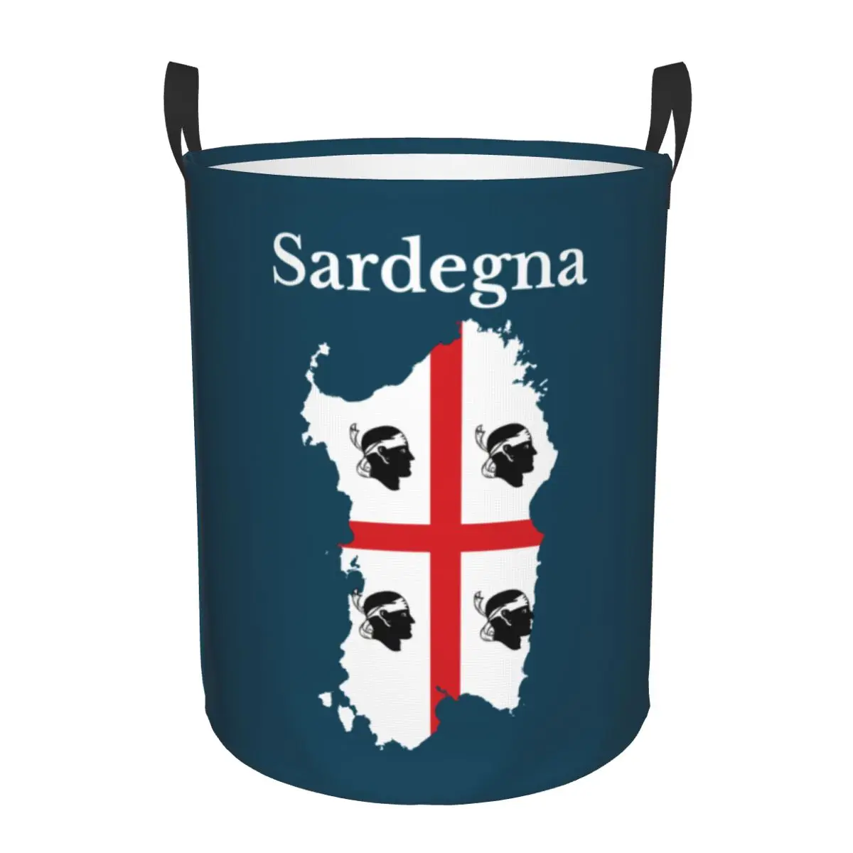 

Sardinia Flag Map Laundry Basket Collapsible Italy Italia Flag Clothing Hamper Toys Organizer Storage Bins