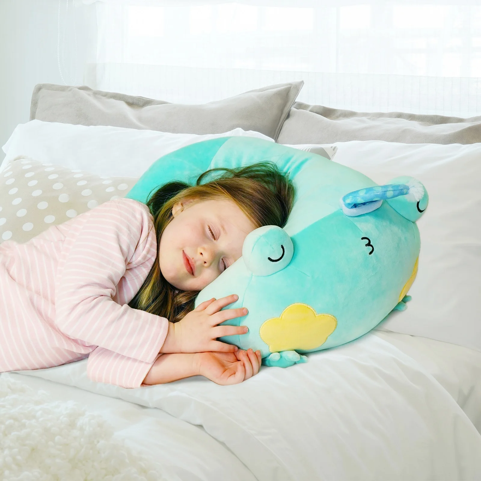 Mewaii Frog Pillow Stuffed Animals Plush Toys Kawaii Soft Plushies Squish  Toys Cute Cushion Pillows Gift For Kids Girls Boys