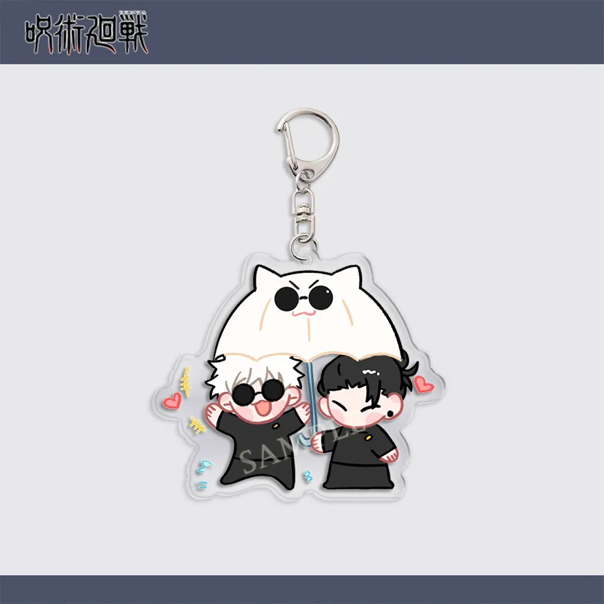 Anime Jujutsu Kaisen Figure Keychain Gojo Satoru Geto Suguru Bag Pendant Car Couple Accessories Birthday Kids Fans Cosplay Gift anime keychain anime keychain pendant