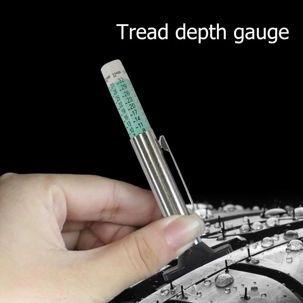 25mm Car Tyre Measuring Pen Tire Tread Depth Thickness Detection Gauge Meter 2