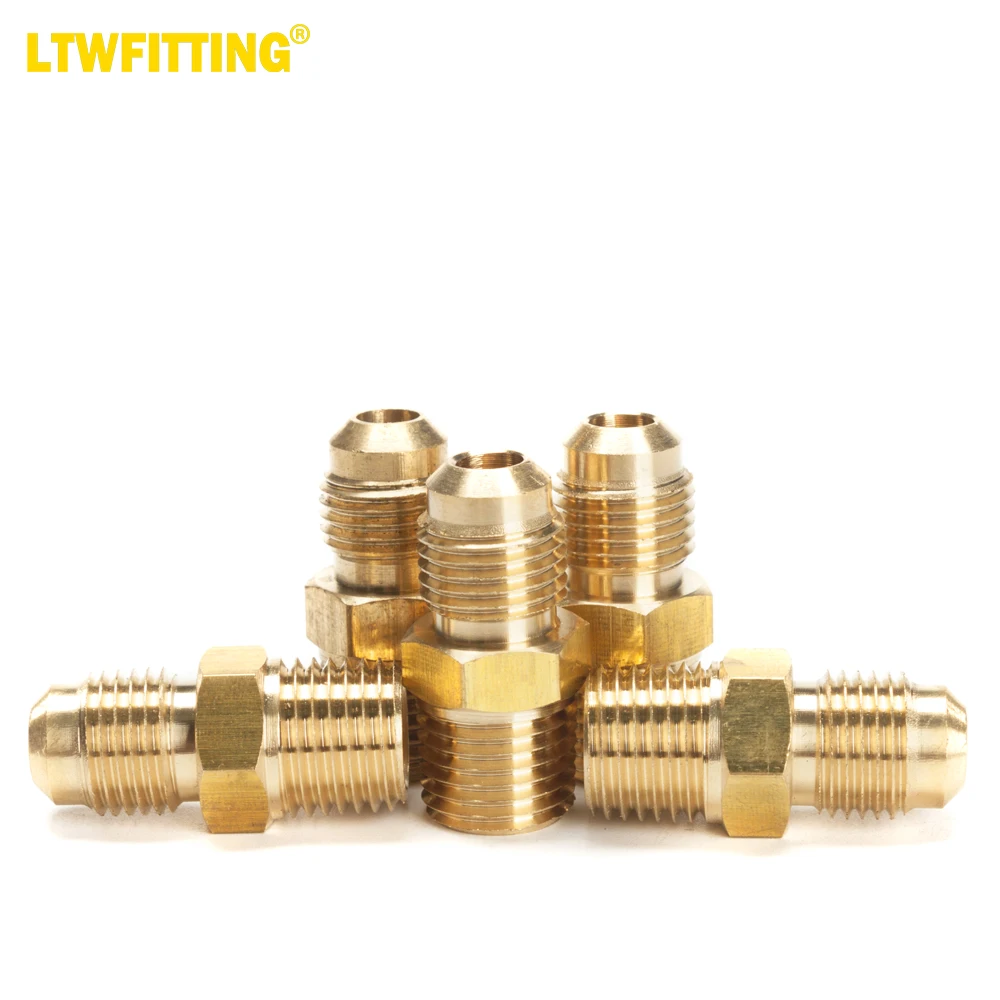 

LTWFITTING Brass Flare 5/16" OD x 1/4" Male NPT Connector Tube Fitting (pack of 5)