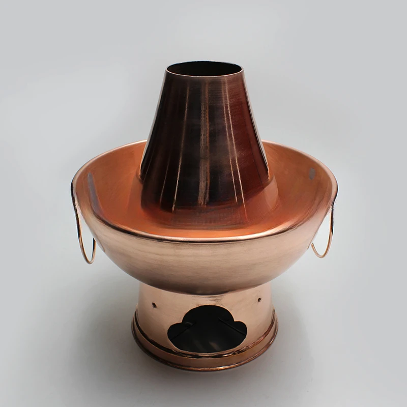 Wuxi charcoal copper hot pot pure copper hot pot household thickened antique copper hot pot charcoal pickled Chinese cabbage