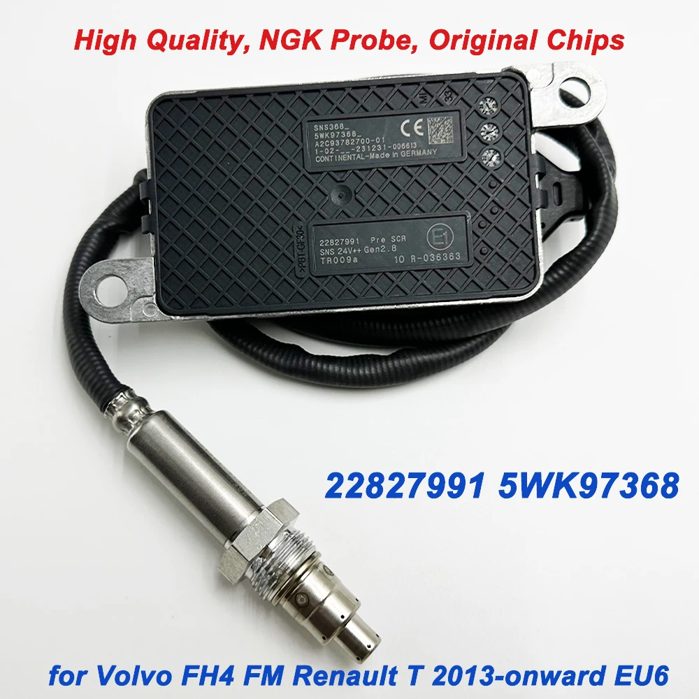 

High Quality for NGK Probe Nitrogen Oxygen NOX Sensor OE 22827991 5WK97368 A2C93782700-02 for Volvo FH4 FM Renault T 2013-onward