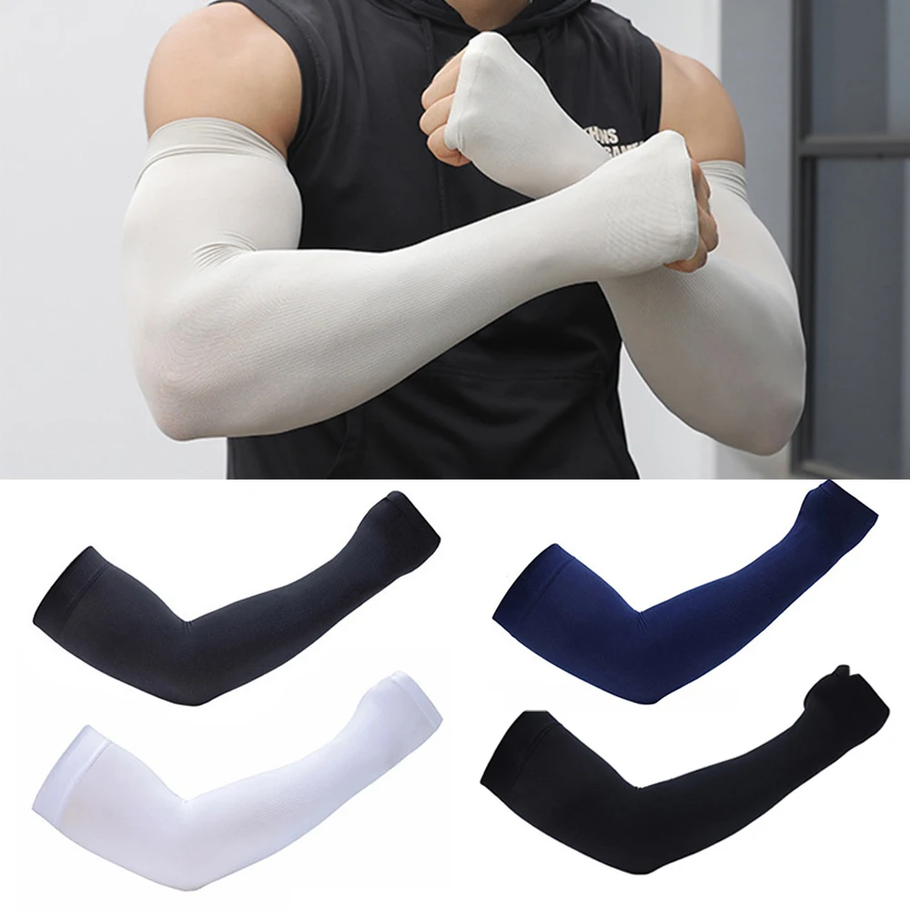 Sun protection arm sleeves ice arm sleeves Ice Silk Cycling Sleeve Arm Cover Summer Sunscreen Sleeves Anti-sunburn Sleeve Large UV Protection Cool Muff Mangas рукава