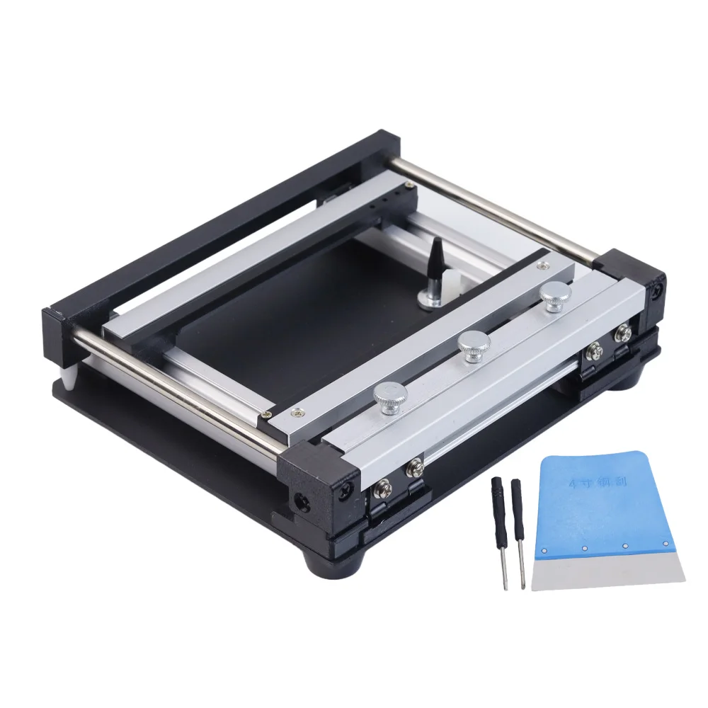 SMT Stencil Printer 10*10cm Manual Solder Paste Printing Machine Steel Stencil