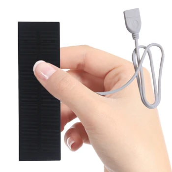 Mini Solar Panel Portable Battery Mobile Phone Charging Bank USB Solar Panel Charger for Power Bank Phone Outdoor Camping Home 1