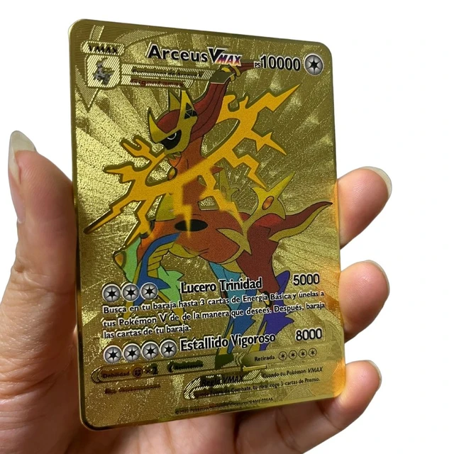 Newest 23Style ​Pokemon Vmax V GX EX PIKACHU Shiny Gold Metal Card Game Tag  Team Fighting Ordering Series Child Christmas Gift