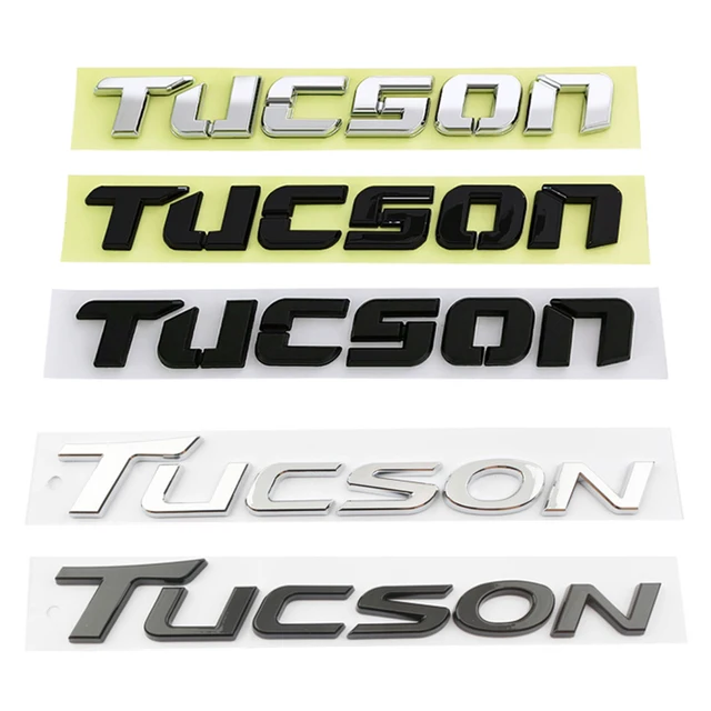 3d ABS Chrome Black Logo Tucson Emblem Letters Nameplate Decal Car Trunk Badge For Tucson Sticker Accessories