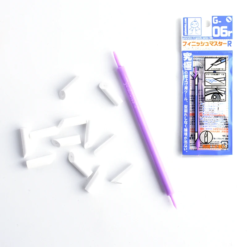 Gaianotes G-06r/G-06br 클린 스폰지 면봉 마무리 마스터 엑스트라 파인 R 12PCS 누출 라인 노화 닦아 펜 취미 모델 도구