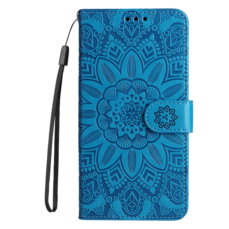 Funda de Cuero Cartera con Soporte Carcasa B12F para Oppo A79 5G Azul