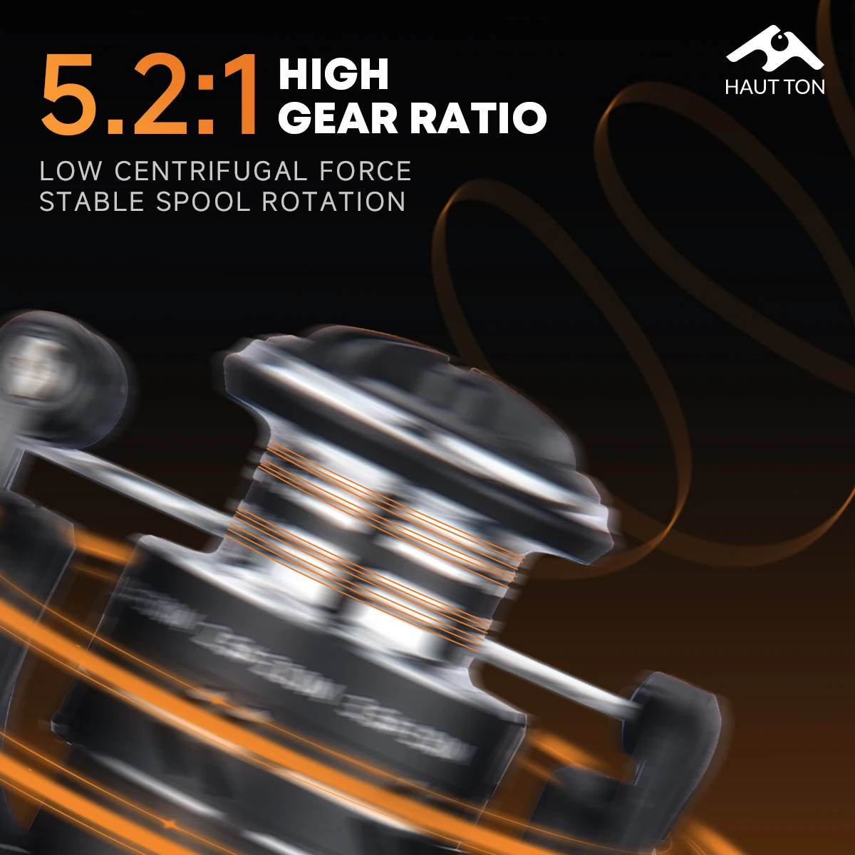 HAUT TON 롱 캐스트 스피닝 릴, 10KG 최대 드랙, 5.2:1 기어비, 금속 스풀, 바닷물 및 루어 낚시 릴, 서프 캐스팅 릴