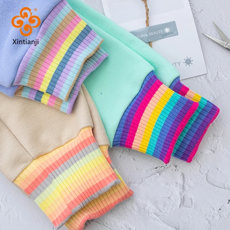 Rainbow Rib Knit Fabric 6