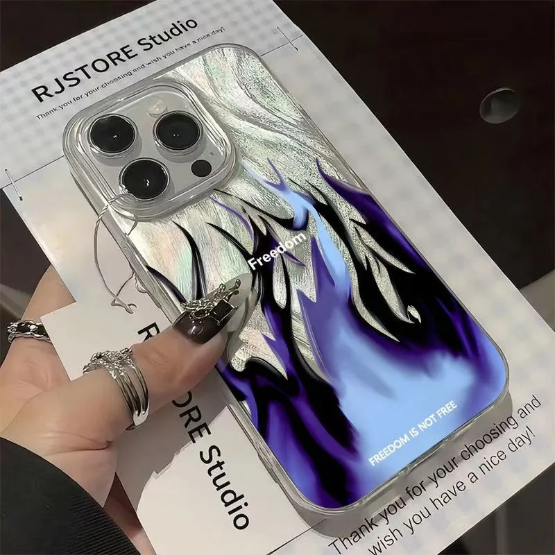 Cool Boy Plated Fire Flame Phone Case