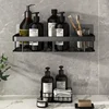 Bathroom Shelf Kitchen Storage Organizer Aluminum Alloy Shampoo Rack Shower Shelf Bathroom Accessories No Drill Shelf Mini shelf 6