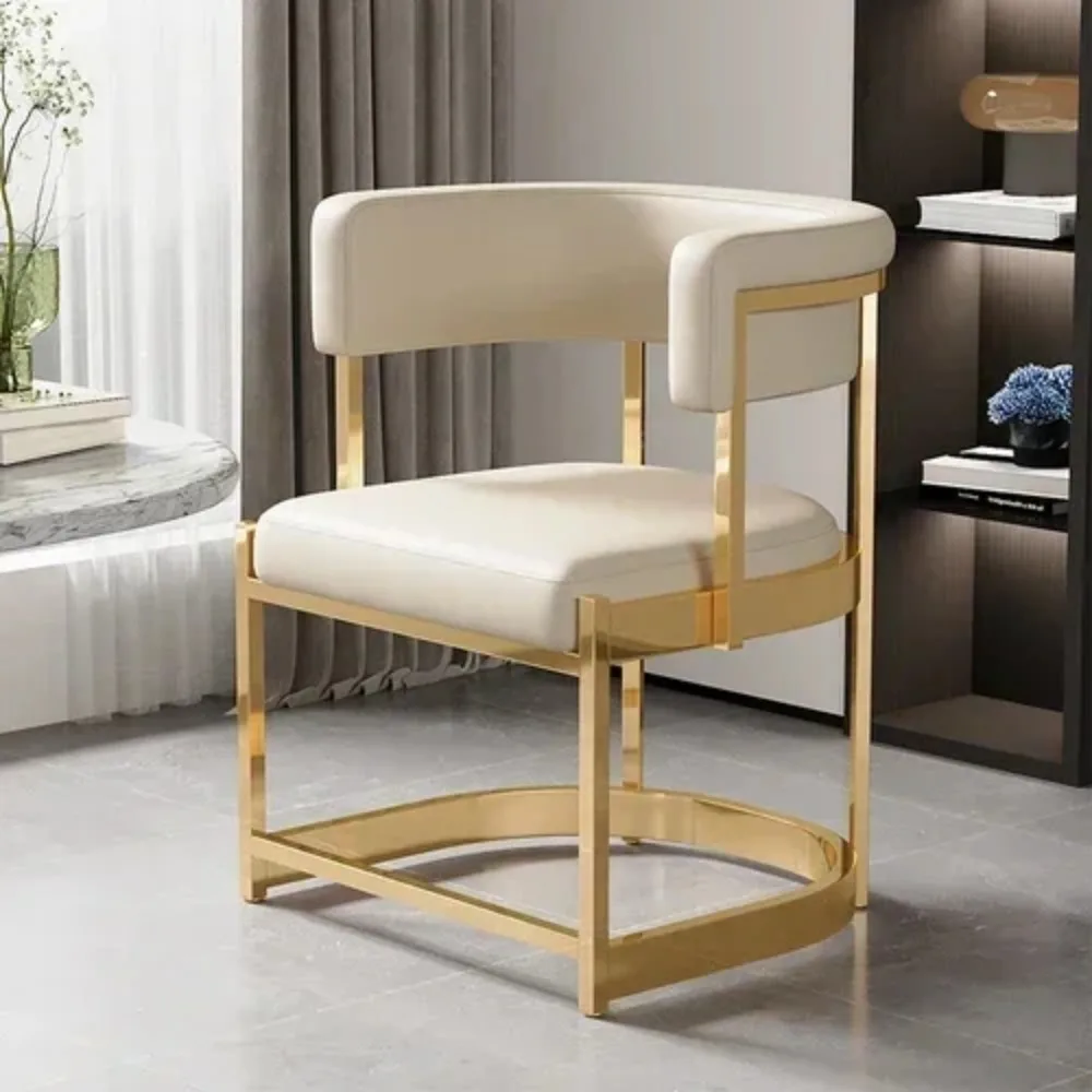 

Free Shipping Gold Legs Dining Chairs Luxury Lounge Modern Weddings Dining Chair Minimalist Cheap Chaises Salle Manger Furniture