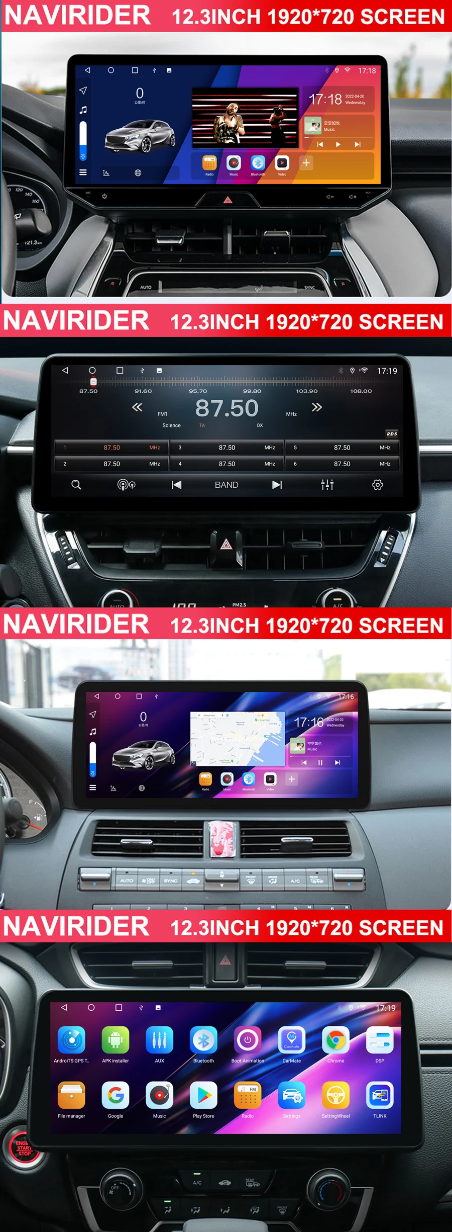 12.3inch+12.3inch Carplay Car Radio For JEEP WRANGLER 2018-2022 LCD Android Dual