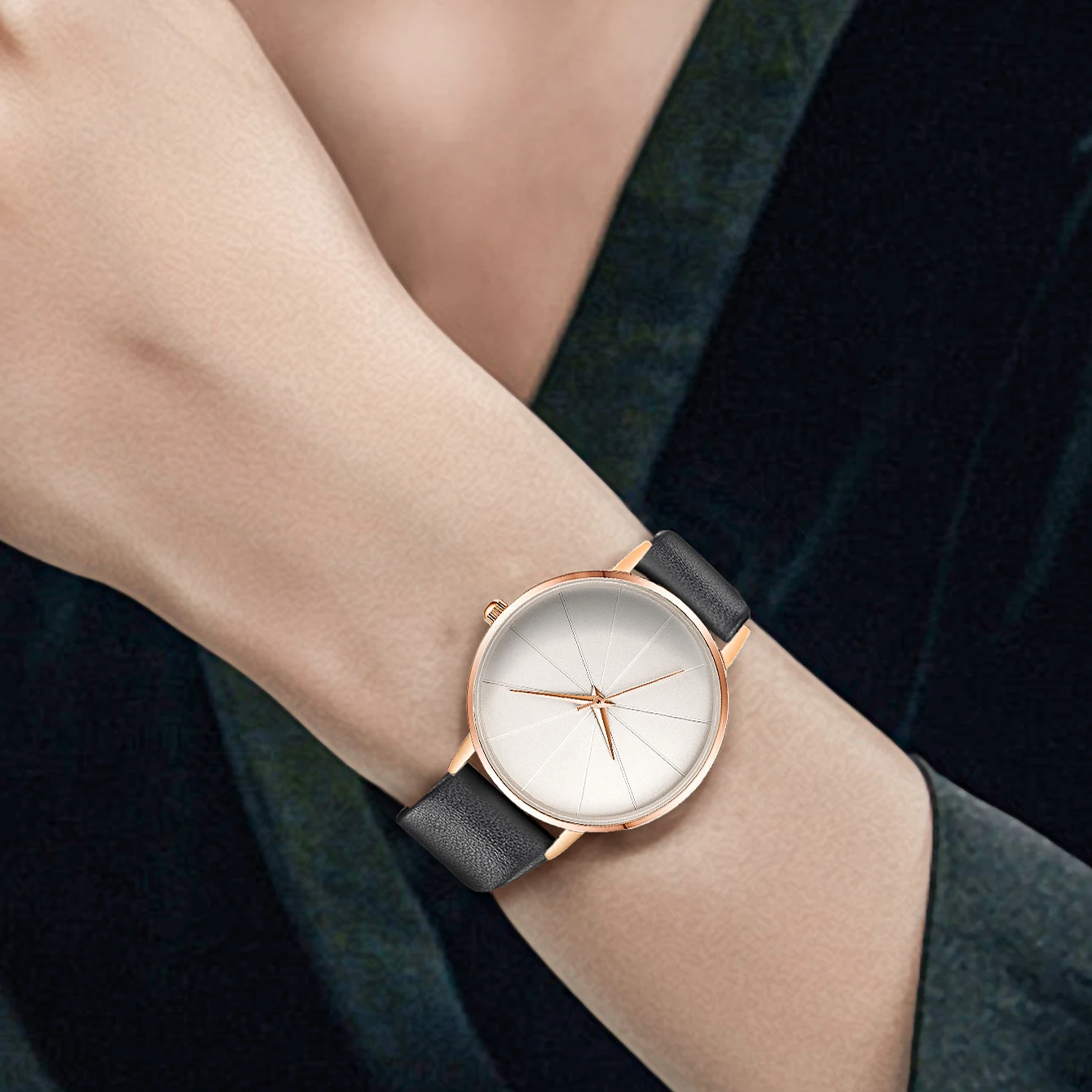 Luxury Fashion Watch Women Leather Watch Ladies Simple Quartz Bracelet Wrist Watch Women's Clock 5