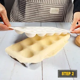 S0473dfa706ba4fdaa338a45b9d857a3fZ Ravioli Maker Ravioli Round Sqaure Stamp Cutter Mold with Tray and Press Pierogi Maker, Dumpling Maker Pasta Press Cutter Tools