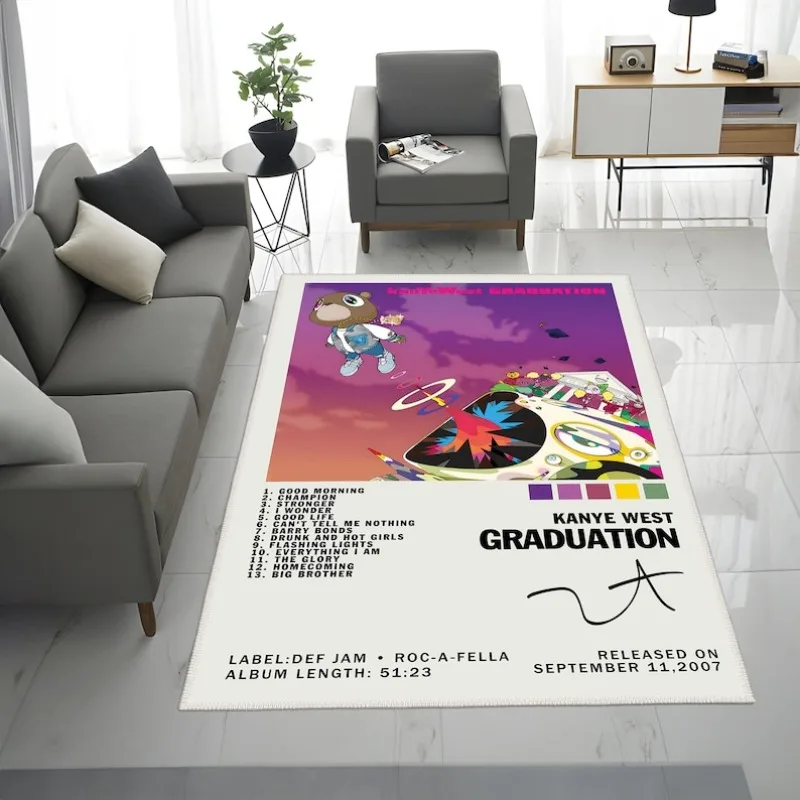 Graduation Album Cover Carpet for Living Room Bedroom Home Decor Rugs Indoor Rug Non Slip Washable Personalized Modern Floor Mat