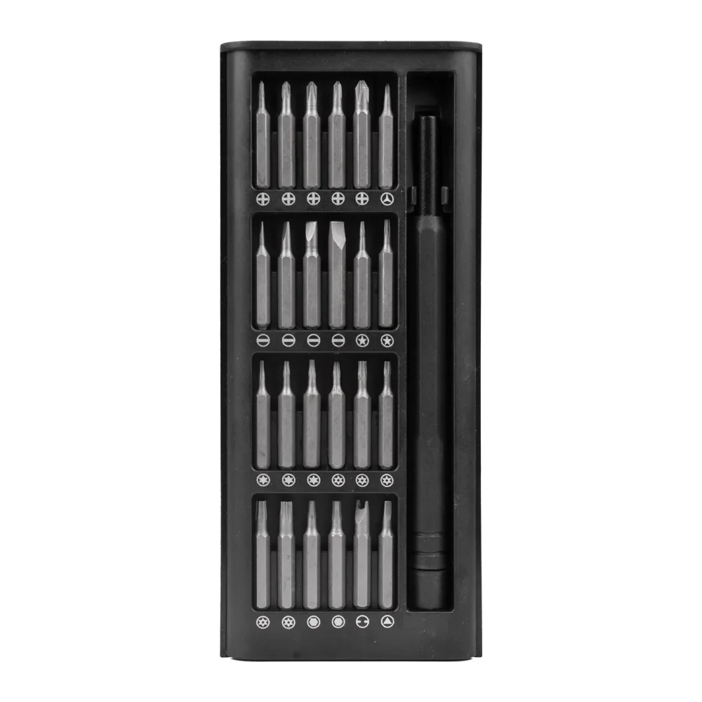25 In 1 스크루 드라이버 키트 마그네틱 비트 필립스 Torx Hex 정밀 DIY 분리형 미니 도구 케이스, 스마트 홈 PC 전화 수리