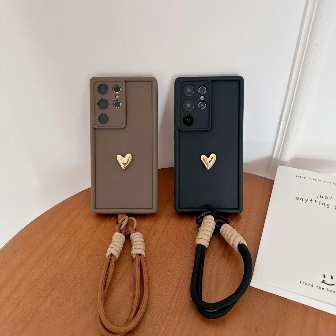 3D Love Hand Strap Silicone Phone Case Cover
