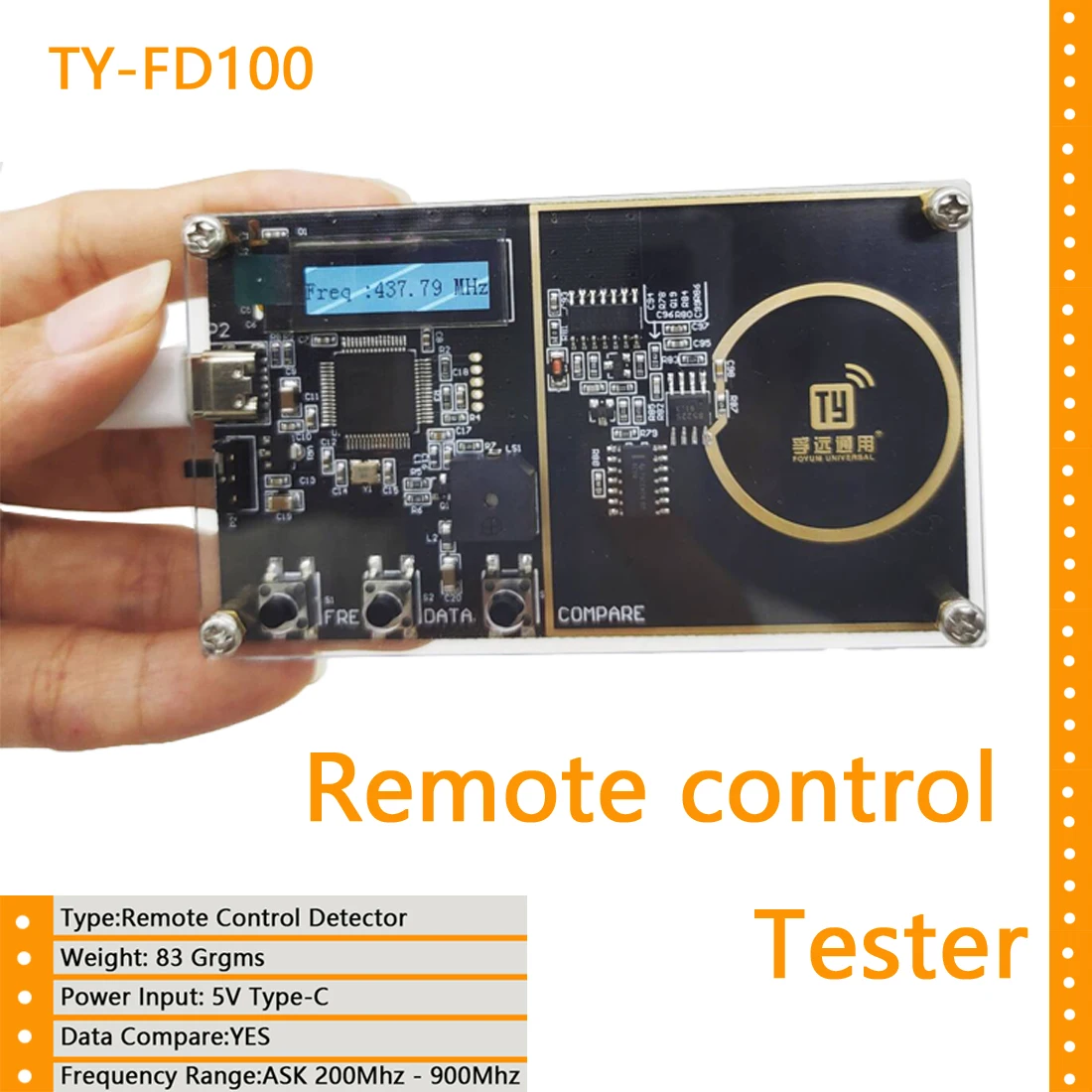 

Univerl Remote Control Tester RF Frequency Detector Transmitter Data Compare RF Remote Detector Inspection Tool, 315,433,868