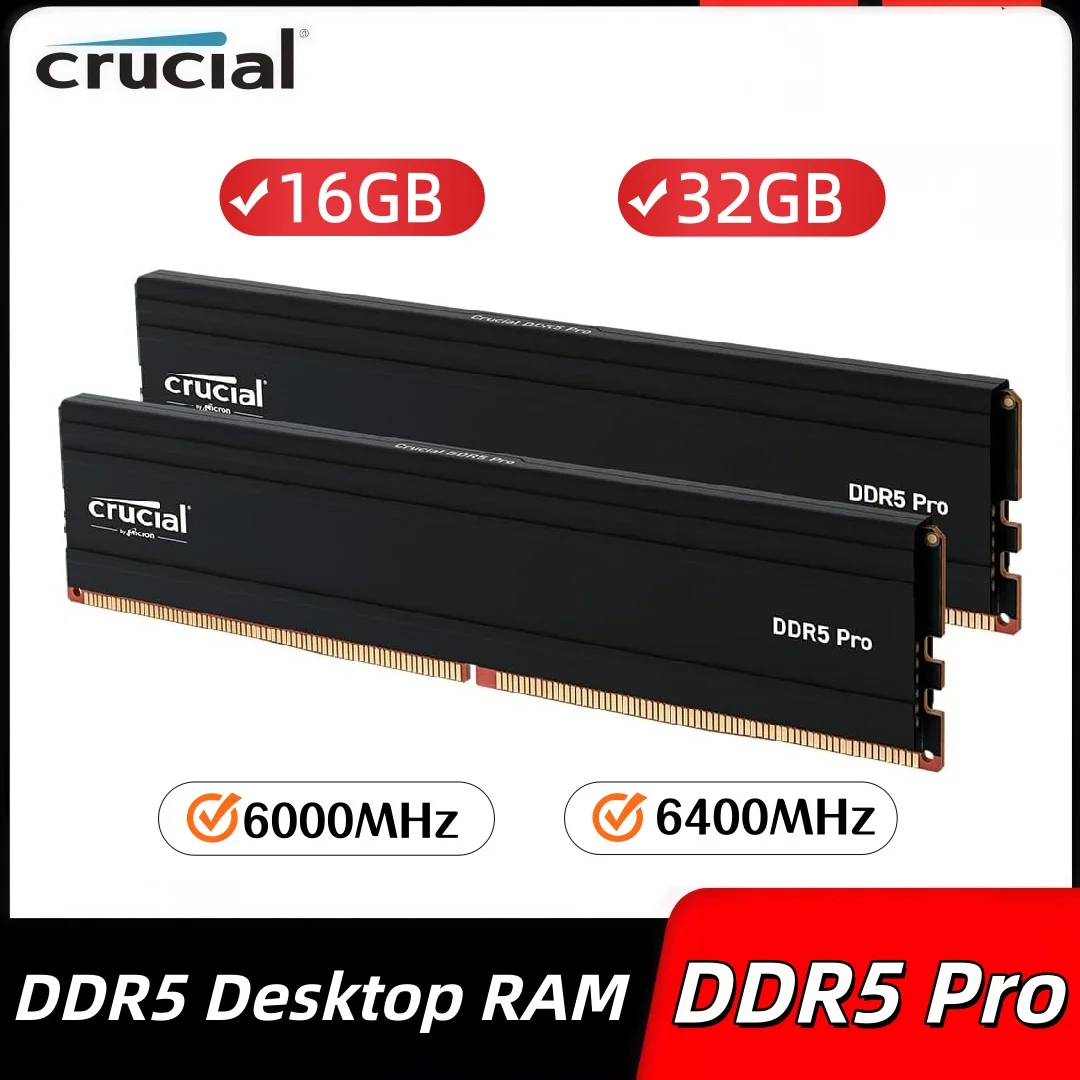 Crucial DDR5 Pro RAM 32GB(2개 16GB) 16GB 6400MHz 60..