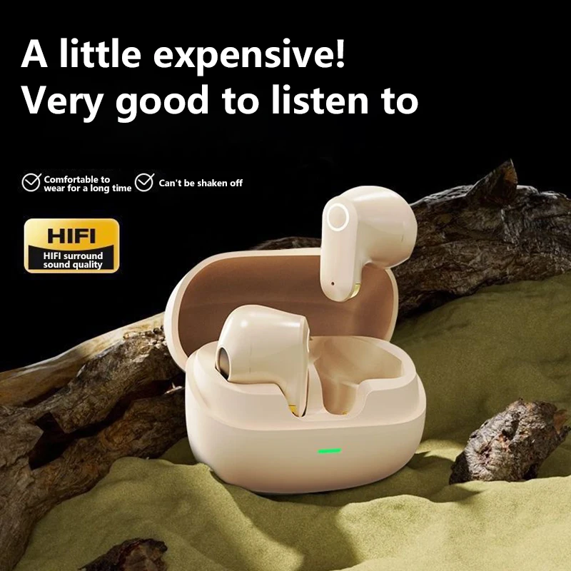 2025 Mini Wireless Bluetooth Earphones - Noise Reduction, Ultra Long Battery Life, Half In-Ear, Dual Ear, Sport Design