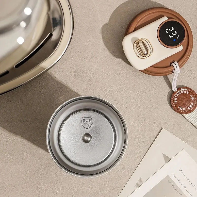 Stainless Steel Insulated Water Bottle Display Temperature Coffee Cup Intelligent Car Mounted Gift Drinking Tool