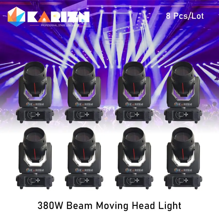 

8 шт., 380 Вт 19R луч, Подвижная головка, освещение высокой мощности для свадьбы, концерта, бара, дискотеки, сценическое освещение, оборудование