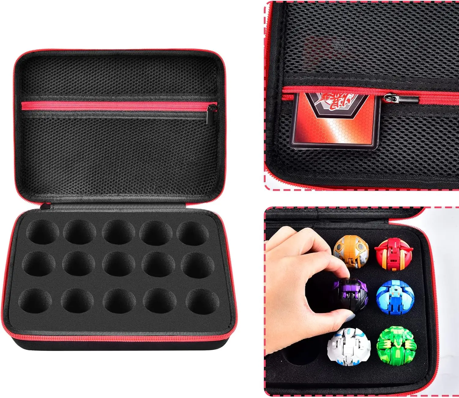 Toy Organizer Storage Case Compatible with Bakugan Figures, BakuCores and Armored Alliance, Geogan Rising Battle Action Figure