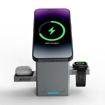 multifunctional 3in1 wireless charger 15W for Apple and Android phones, watches and headphones 1