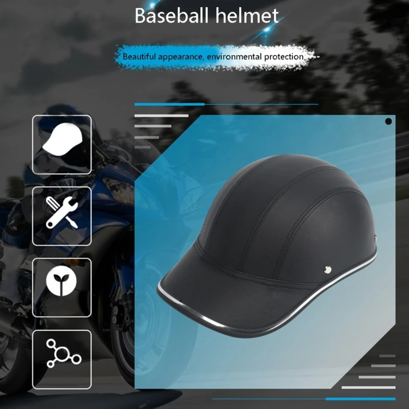 

Мотоциклетный полушлем, шлем для лица, велосипедный шлем, Casco, защитная бейсбольная кепка из АБС-кожи, шлемы