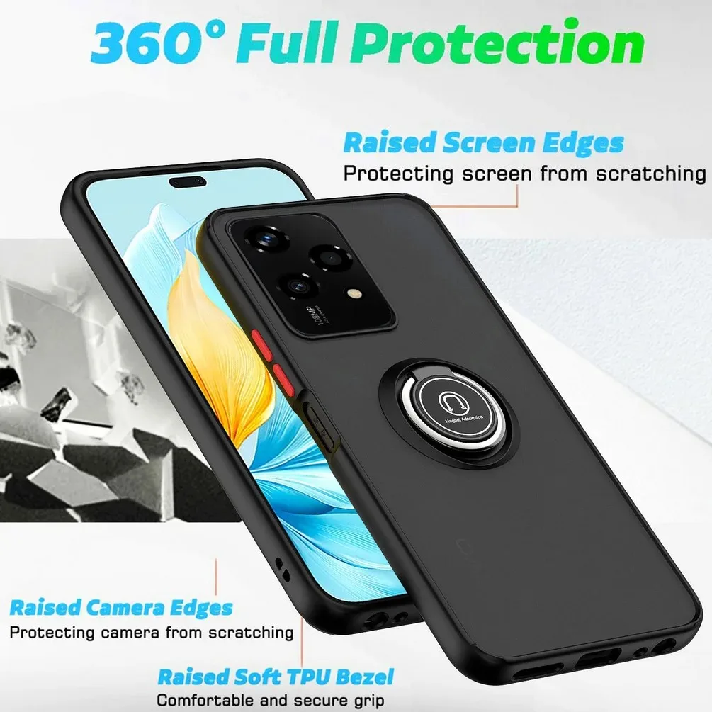 Armor Matte Shockproof Case with Smart Ring Holder Stand