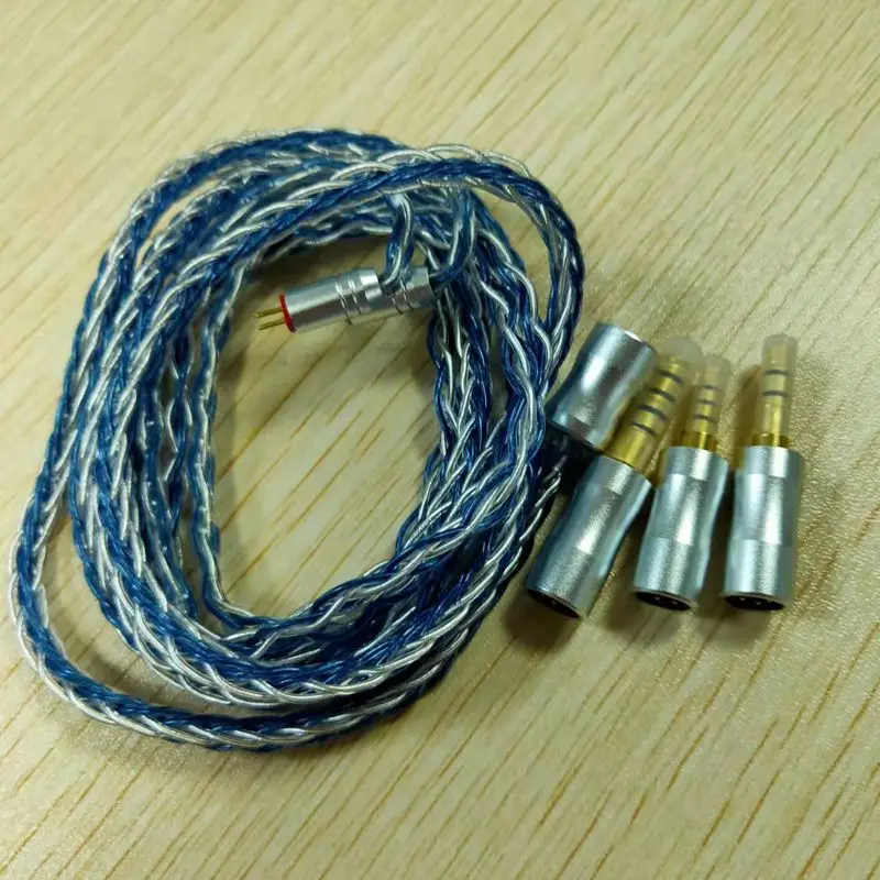 

XINHS 8 Core Blue Silver Silver Plated Cable Modular Cable