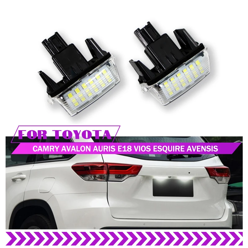 2 Pz Led Targa Lampade Per Toyota Camry Avalon Auris E18 Vios Esquire Avensis Esquire Ez Noah Proace City Sai